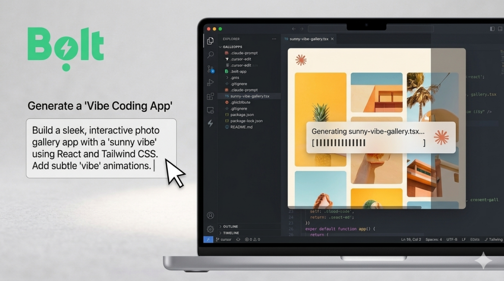 Bolt AI 바이브 코딩 앱 생성